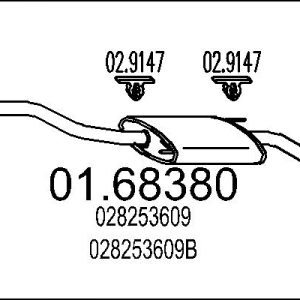 Toba esapament finala MTS 01.68380 – VW | AutoRival