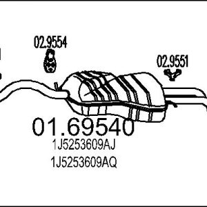 Toba esapament finala MTS 01.69540 – VW | AutoRival