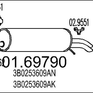 Toba esapament finala MTS 01.69790 – VW | AutoRival