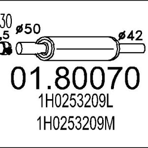 Toba esapamet intermediara MTS 01.80070 – VW | AutoRival