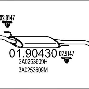 Toba esapament finala MTS 01.90430 – VW | AutoRival
