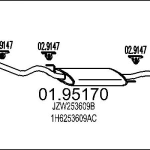 Toba esapament finala MTS 01.95170 – VW | AutoRival