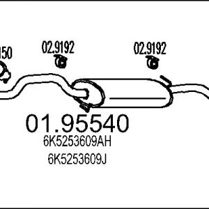 Toba esapament finala MTS 01.95540 – VW | AutoRival
