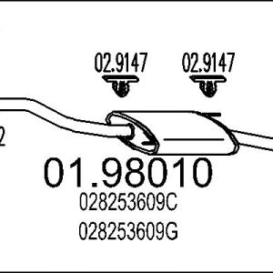 Toba esapament finala MTS 01.98010 – VW | AutoRival