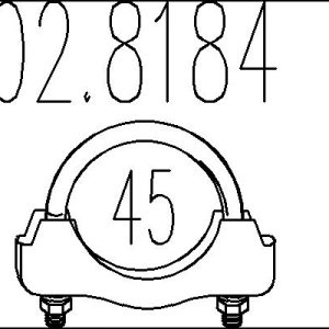 Conector teava sistem de esapament MTS 02.8184 – VW | AutoRival