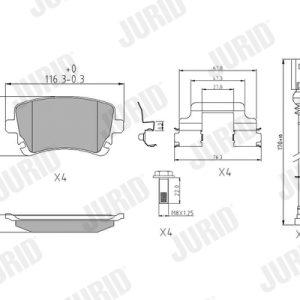 Set placute frana JURID 573220J – VW | AutoRival