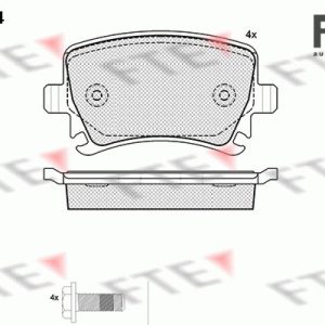 Set placute frana FTE 9010484 – VW | AutoRival