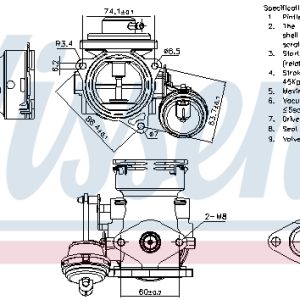 Supapa EGR NISSENS 98299 – VW | AutoRival