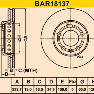 Disc frana BARUM BAR18137 – VW | AutoRival