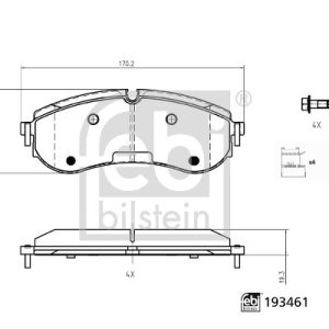 Set placute frana FEBI BILSTEIN 193461 – VW | AutoRival