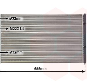Radiator racire motor VAN WEZEL 58002115 – VW | AutoRival