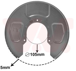 Protectie stropire disc frana VAN WEZEL 5878374 – VW | AutoRival