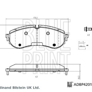 Set placute frana BLUE PRINT ADBP420165 – VW | AutoRival