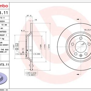 Disc frana BREMBO 08.D973.11 – VW | AutoRival