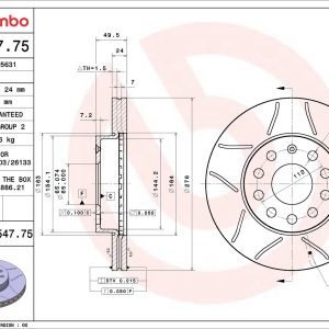 Disc frana BREMBO 09.C547.75 – VW | AutoRival