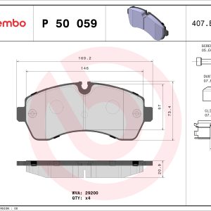 Set placute frana BREMBO P 50 059 – VW | AutoRival