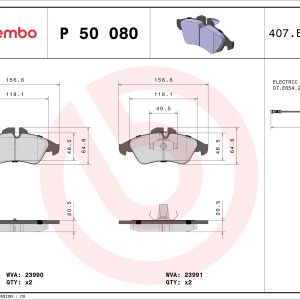 Set placute frana BREMBO P 50 080 – VW | AutoRival