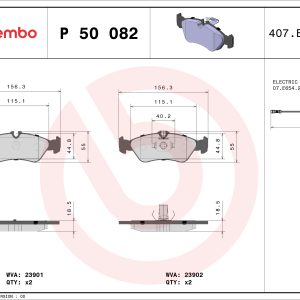 Set placute frana BREMBO P 50 082 – VW | AutoRival
