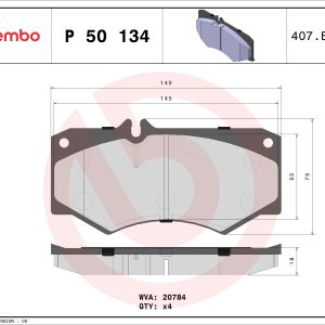 Set placute frana BREMBO P 50 134 – VW | AutoRival