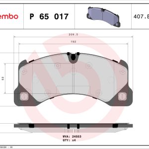 Set placute frana BREMBO P 65 017 – VW | AutoRival
