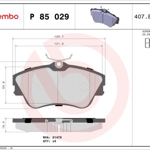 Set placute frana BREMBO P 85 029 – VW | AutoRival
