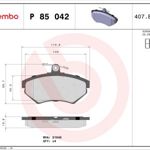 Set placute frana BREMBO P 85 042 – VW | AutoRival