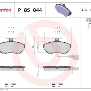 Set placute frana BREMBO P 85 044 – VW | AutoRival