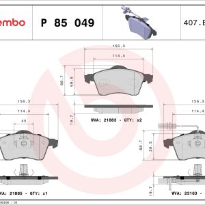 Set placute frana BREMBO P 85 049 – VW | AutoRival