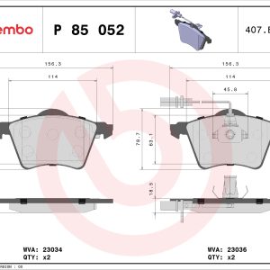 Set placute frana BREMBO P 85 052 – VW | AutoRival