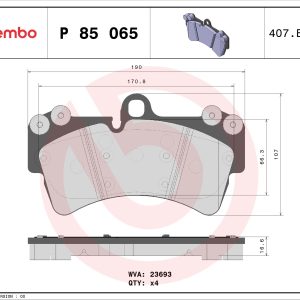 Set placute frana BREMBO P 85 065 – VW | AutoRival
