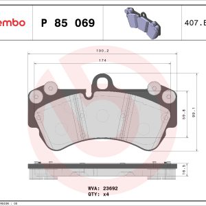 Set placute frana BREMBO P 85 069 – VW | AutoRival