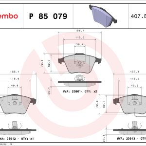 Set placute frana BREMBO P 85 079 – VW | AutoRival