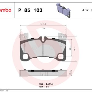 Set placute frana BREMBO P 85 103 – VW | AutoRival