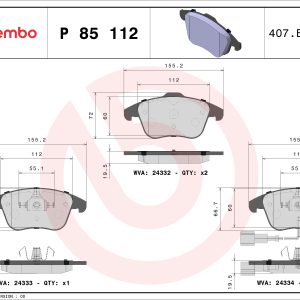Set placute frana BREMBO P 85 112 – VW | AutoRival