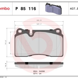 Set placute frana BREMBO P 85 116 – VW | AutoRival