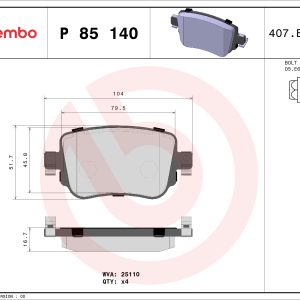 Set placute frana BREMBO P 85 140 – VW | AutoRival