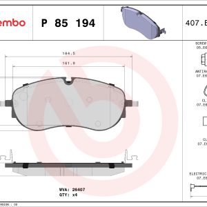Set placute frana BREMBO P 85 194 – VW | AutoRival
