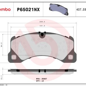 Set placute frana BREMBO P65021NX – VW | AutoRival
