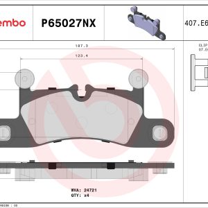 Set placute frana BREMBO P65027NX – VW | AutoRival