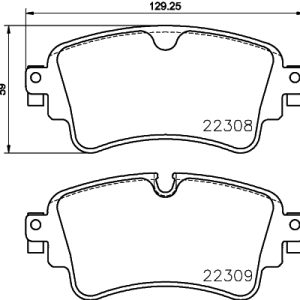 Set placute frana BREMBO P85154NX – VW | AutoRival