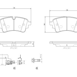 Set placute frana BREMBO P85185NX – VW | AutoRival