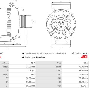 Alternator AS-PL A0468(SEG) – VW | AutoRival
