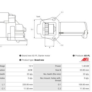 Electromotor AS-PL S0048(SEG) – VW | AutoRival