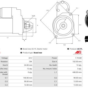Electromotor AS-PL S01014(SEG) – VW | AutoRival