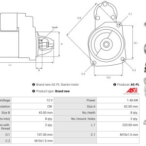 Electromotor AS-PL S0398(SEG) – VW | AutoRival