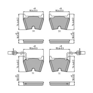 Set placute frana FERODO FDB4165 – VW | AutoRival