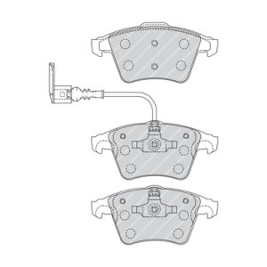 Set placute frana FERODO FVR1643 – VW | AutoRival