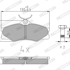 Set placute frana FERODO FVR517 – VW | AutoRival