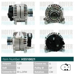 Alternator HOFFER H5510021 – VW | AutoRival
