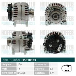 Alternator HOFFER H5510523 – VW | AutoRival